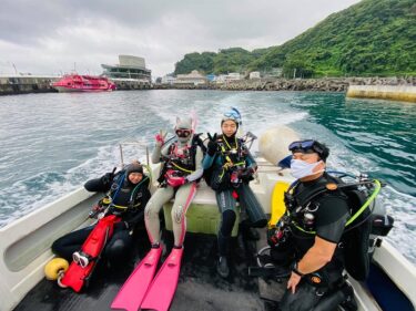 伊豆大島でボートダイブ！